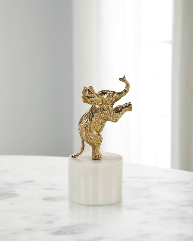 Playful Elephant Bookend